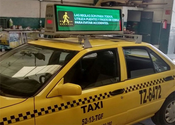 Cab Screen LED Message Board P3.91 Full Color Vivid Screen IP65 1/8 Scan Mode