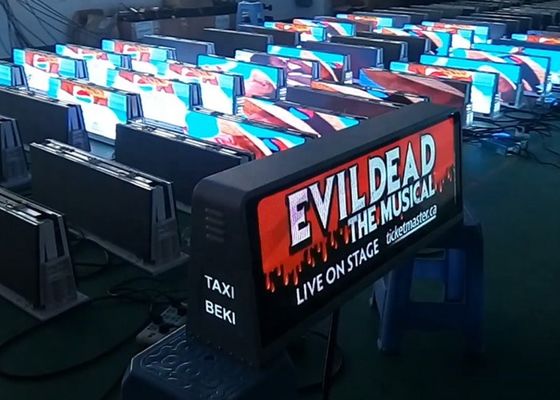 Oudoor P6 HD Full Color LED Car Roof Sign Display IP65 Waterproof