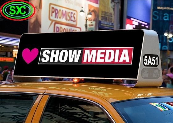 Oudoor P6 HD Full Color LED Car Roof Sign Display IP65 Waterproof