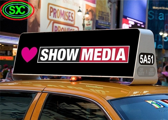 Taxi Roof LED Display HD Waterproof Full Color WIFI GPS Billboard P5