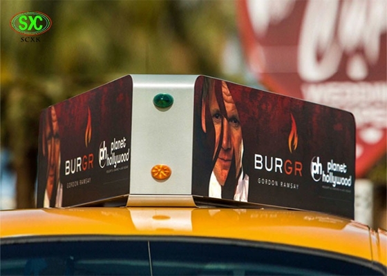 Advertising Car LED Information Double-Sided Sign Outdoor HD Taxi RGB Full Color