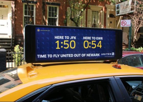 Oudoor P6 HD Full Color LED Car Roof Sign Display IP65 Waterproof