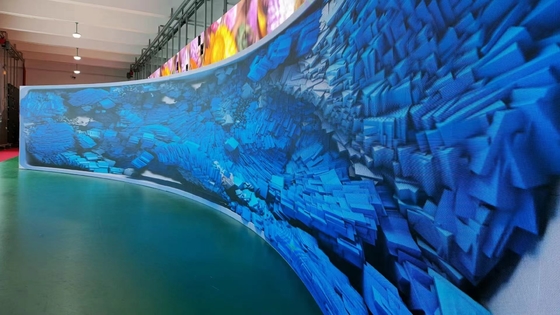 Customized Flexible indoor Full Color LED Display HD P1.5  Over 1300cd Brightness