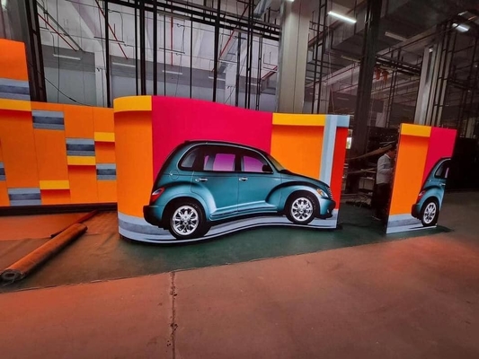 Curved Screen LED Billboard P4.81 RGB 1/13 Scanning Mode High Refresh Rate Die-Cast Aluminum Cabinet