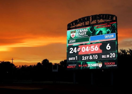 Full Color Rental Waterproof Outdoor Stadium 5500cd/M2 P10 Stadium LED Display Screen