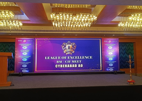 384mm x 192mm Module Size P6 Indoor Full Color LED Video Wall with Super Thin Cabinet and 2500nits Brightness