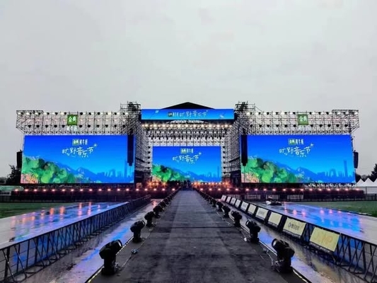 Indoor Die-Cast Aluminum/Exterior Rental Screen LED Display 1R1G1B P4 Module Size 256*128mm