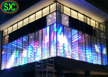 High Transparent LED Screen P10.41 Full Color For Shopping Mall Glass Facade