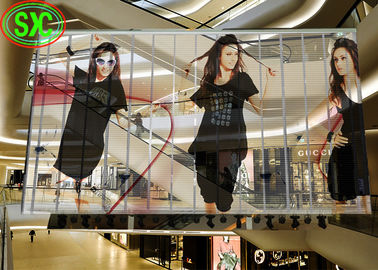 High Transparent LED Screen P10.41 Full Color For Shopping Mall Glass Facade