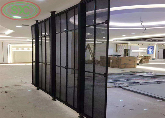 Indoor P3.9-7.8 Full Color Transparent Led Display Screen Smd Curved Glass For Showcase