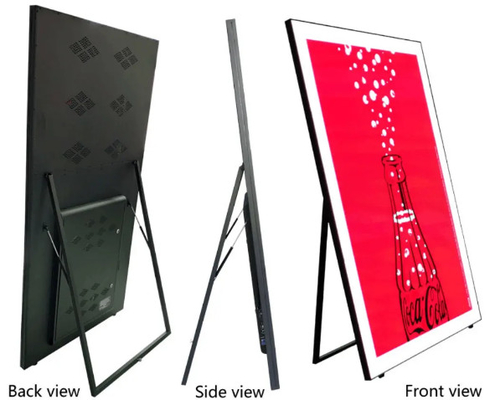 High Brightness LED Full Color Poster Display P2.5 Indoor Floor Stand Advertising