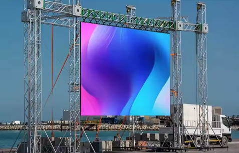 Iron and Steel HD Advertising LED Screen with Waterproof Housing and High Pixel Density 62500/sqm