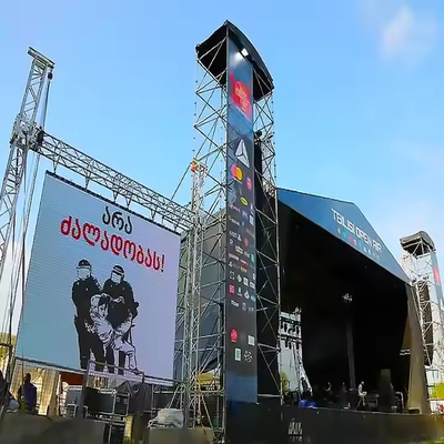 Mall Rental Screen Suspended LED Stage Backdrop P2 HD 128*64 Resolution
