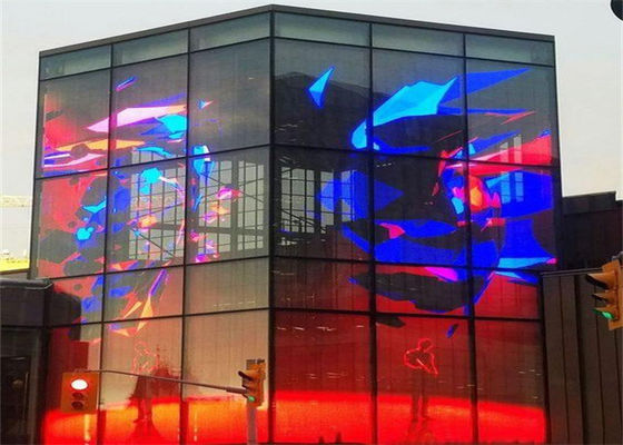 Long lifespan of 50 000 hours for LED transparent display suitable for construction and interactive media