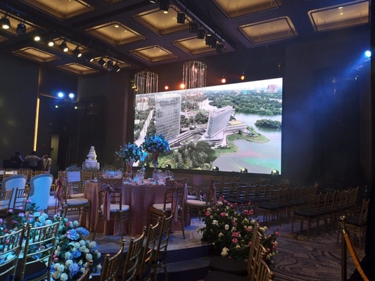 Indoor Full Color LED Display P4 HD Curved Video Wall 62500/m2 RGB 3 in 1 24 Months Customized Design and Competitive