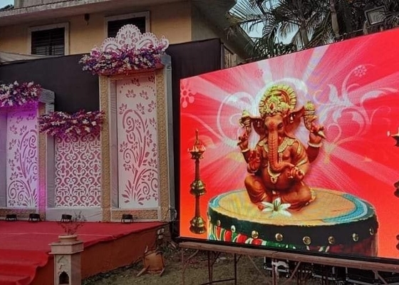 Rental Die-Casting Aluminum Box P6 SMD Outdoor High-Definition Waterproof Full-Color Single And Dual-Color LED Display Screen