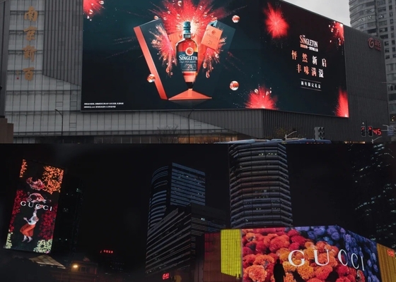 Epistar Chip Outdoor Full Color Led Screen , P3-P10 Led Outdoor Display Board