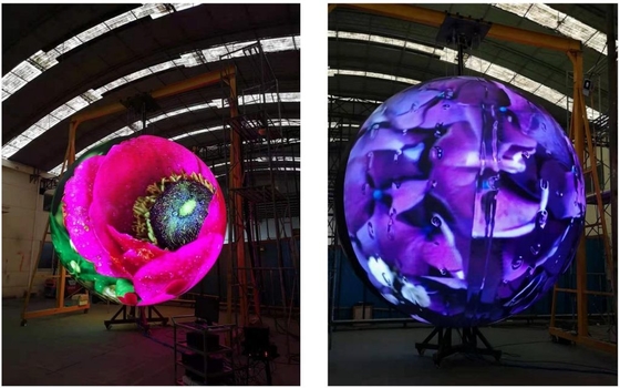 320*160mm Module Size Sphere LED Screen designed with Waterproof IP43 and Epistar Chip
