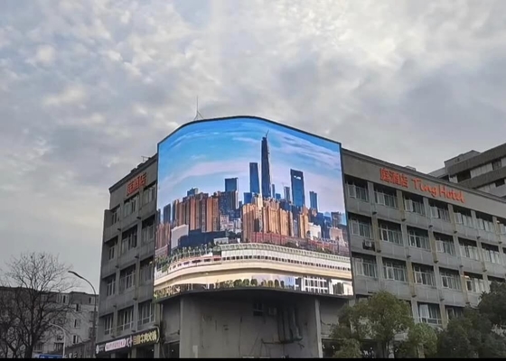 Die-Cast Aluminum Screen Billboard DIP P16 LED Information Display 1R1G1B 256x256mm Module Size