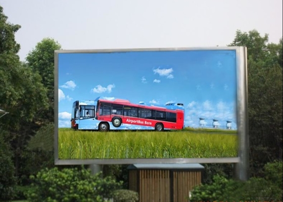 Die-Cast Aluminum Screen Billboard DIP P16 LED Information Display 1R1G1B 256x256mm Module Size