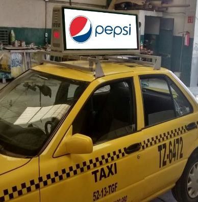 Outdoor Full Color P5 Double-Sided Taxi Roof LED Display IP65 Waterproof