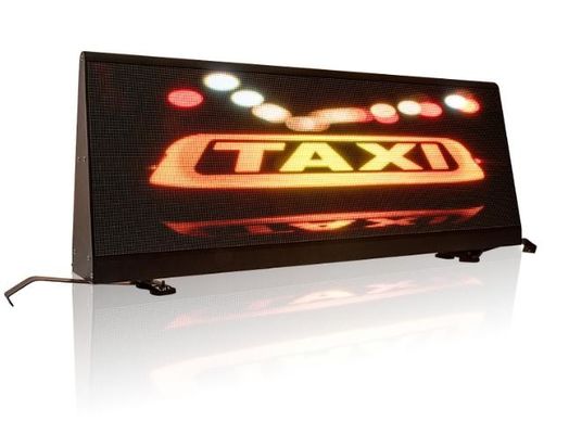 Outdoor P6 HD Full Color LED Car Roof Sign Display IP65 Waterproof