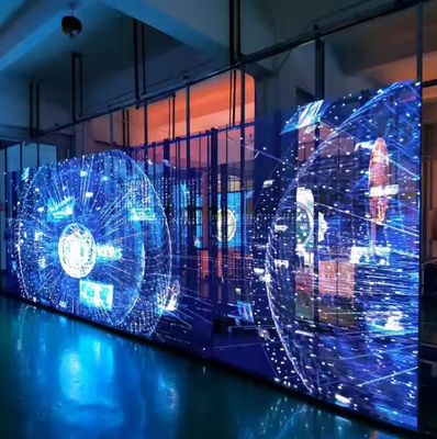 Flexible Led Film Crystal Display Screen Transparent Led Screen On Shopping Mall Windows Glass Adhesive Led Advertising Panel