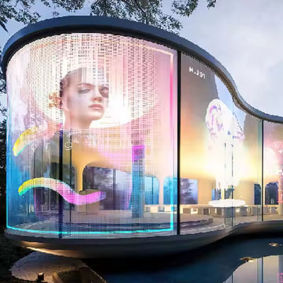 Lightweight 0.2KG/PC Transparent LED Screen with SMD2121 Led Type and G7.82-7.82 Performance