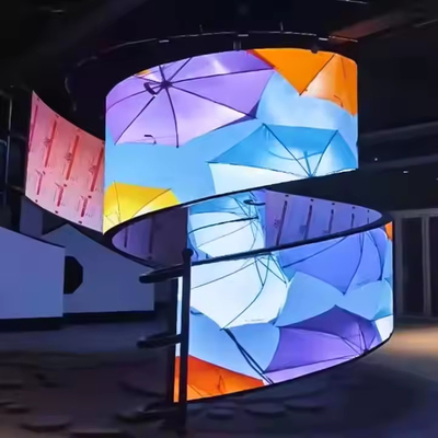 Outdoor 360 Degree Cylinder LED Display Column Curve Screen Advertising Billboard