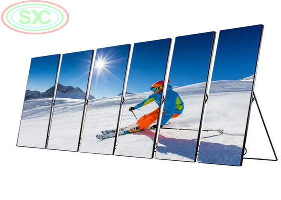 Steel Cabinet LED Poster Display with 122880 Pixels Density for Shopping Centers and Conference Halls