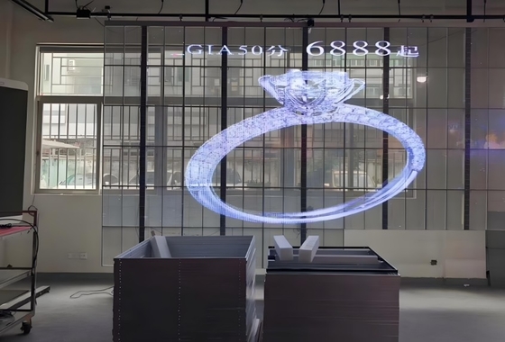 P3.91 Full Color Transparent LED Screen HD Indoor Advertising Display