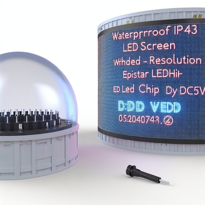 Waterproof IP43 Sphere LED Screen with Resolution Epistar Led Chip DC5V