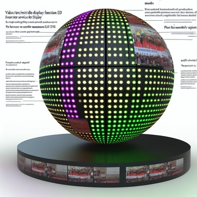 Video/Text/Image Display Function Sphere Screen LED Front Service Maintenance for Display