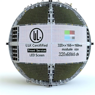 UL Certified Front Service Sphere LED Screen with 320*160mm Module Size and UL Certification