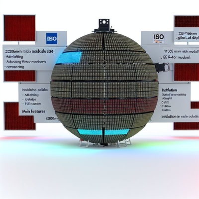 320*160mm Module Size Globe LED Display with ISO Certification