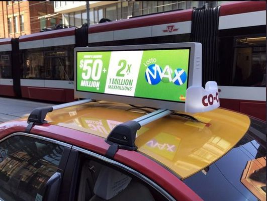 P5 P6 Waterproof Car LED Sign Display Outdoor Full Color Taxi Roof Screen Double Side