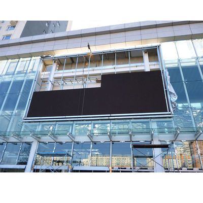 Outdoor standing two poles fixed led display p10 SMD  960X960MM  1/4 scan programmable led sign