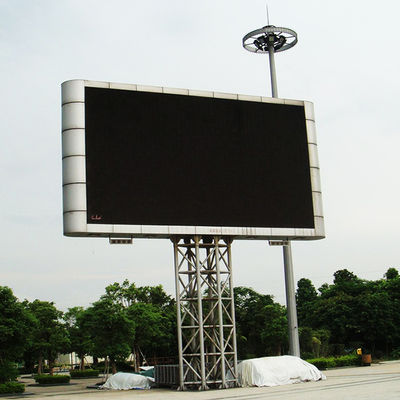 Outdoor standing two poles fixed led display p10 SMD  960X960MM  1/4 scan programmable led sign