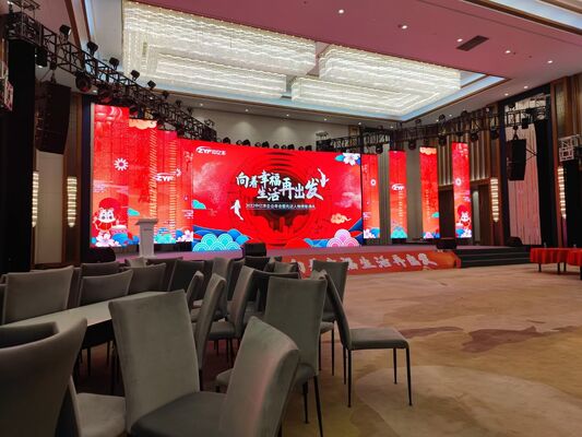 Stage LED Screens featuring modular 250 by 250 millimeter size and 64 by 64 resolution modules for easy scalability and maintenance