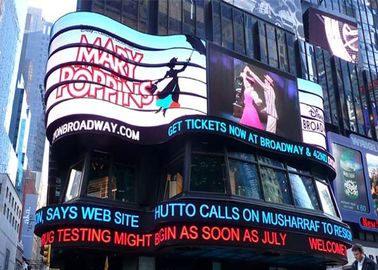Advertising Outdoor Full Color LED Display Screen P8 Fixed Waterproof IP65 1/16 Scan Mode