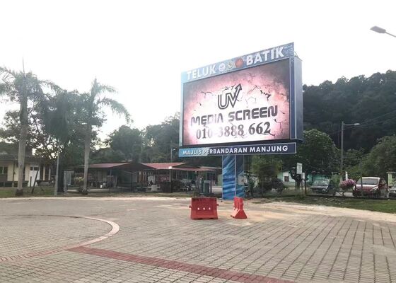 Outdoor p6 192*192mm full color fixed installation  led display waterproof cabinet advertising led screen