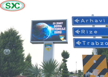 Advertising Outdoor Full Color Led Display DIP P10 3 In 1 Brightness 6000cd/m2