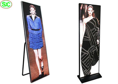 Ultra Thin Led Poster Board , 3mm Pitch Portable Poster Display 4cm Thickness