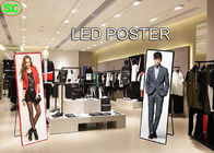 Ultra Thin Led Poster Board , 3mm Pitch Portable Poster Display 4cm Thickness