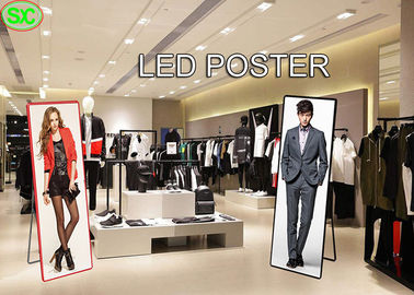 Ultra Thin Led Poster Board , 3mm Pitch Portable Poster Display 4cm Thickness