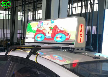 HD Video IP65 waterproof car roof led sign display , led sign double sided