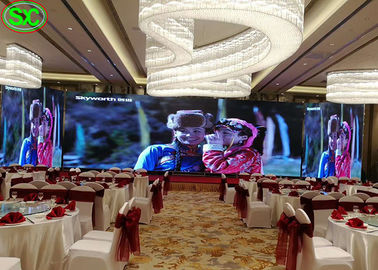 P2 indoor slim hanging full color led display 3D indoor led display signs