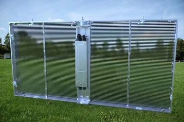 Transparent Poster Curtain Display LED Cylinder 62500 Points/Square Meter SMD2121