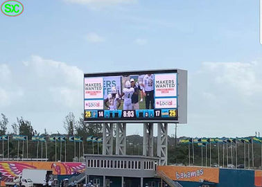 Front Maintenance External Electronic Signs Led Display Stadium P10 8000cd/㎡ Brightness