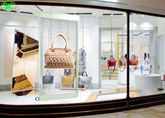 High Brightness Transparent LED Panel , Full Color Signage SMD2121 led transparent display